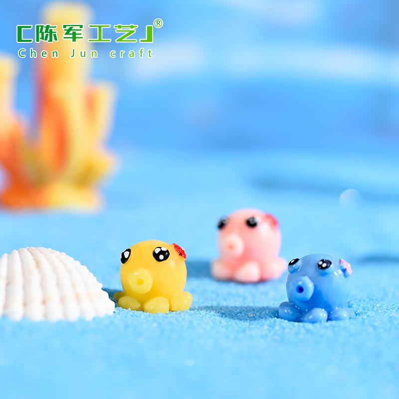 Phụ Kiện Tiểu Cảnh Tiểu cảnh bạch tuộc màu sắc mini trang trí bể cá DIY (ZC-1082)