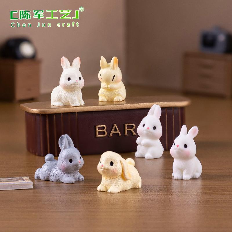 Phụ Kiện Tiểu Cảnh Tiểu cảnh thỏ dễ thương, búp bê DIY, phụ kiện treo bàn tiểu cảnh mini (ZC-392)