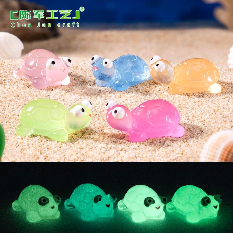 Phụ Kiện Tiểu Cảnh Tiểu cảnh rùa phát sáng mini trang trí bể cá DIY (ZC-1255)