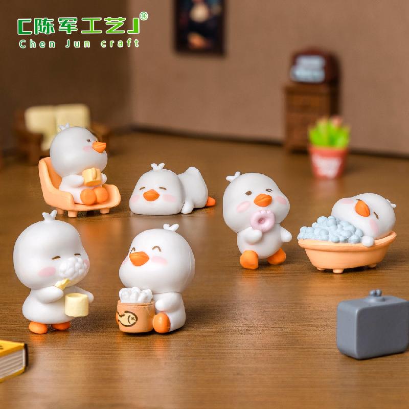 Phụ Kiện Tiểu Cảnh Tiểu cảnh vịt nhỏ vui vẻ, phụ kiện trang trí nhà búp bê (ZC-336)