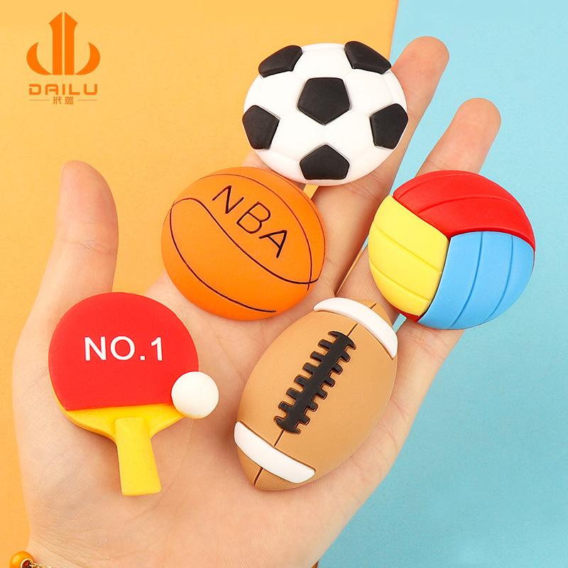 Charm LaBuBu 仿真大号树脂运动类平底贴片篮球足球排球乒乓球 diy钥匙扣娃娃屋