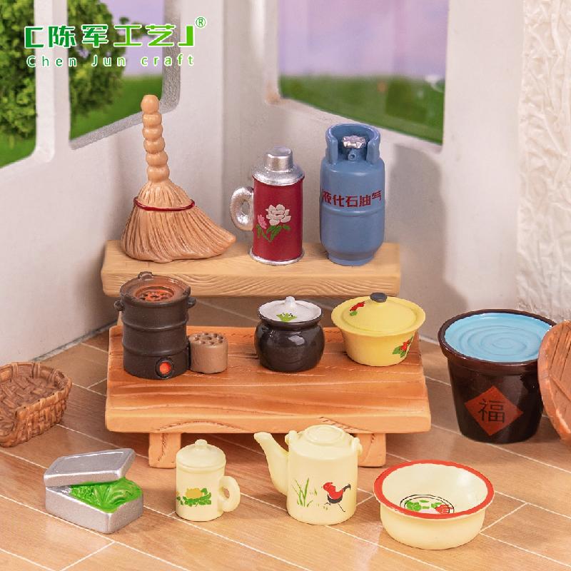 Phụ Kiện Tiểu Cảnh Tiểu cảnh ấm nước cổ, vật dụng hoài niệm, búp bê DIY, phụ kiện bàn mini dễ thương (ZC-194)