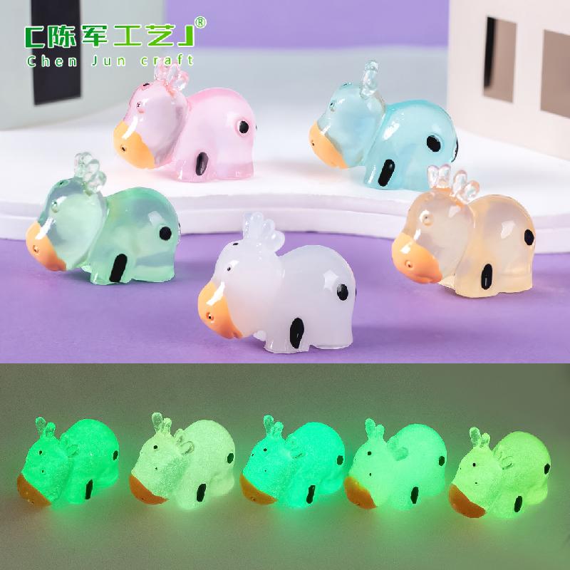 Phụ Kiện Tiểu Cảnh Tiểu cảnh bò sữa phát sáng mini trang trí chậu cây DIY (ZC-967)