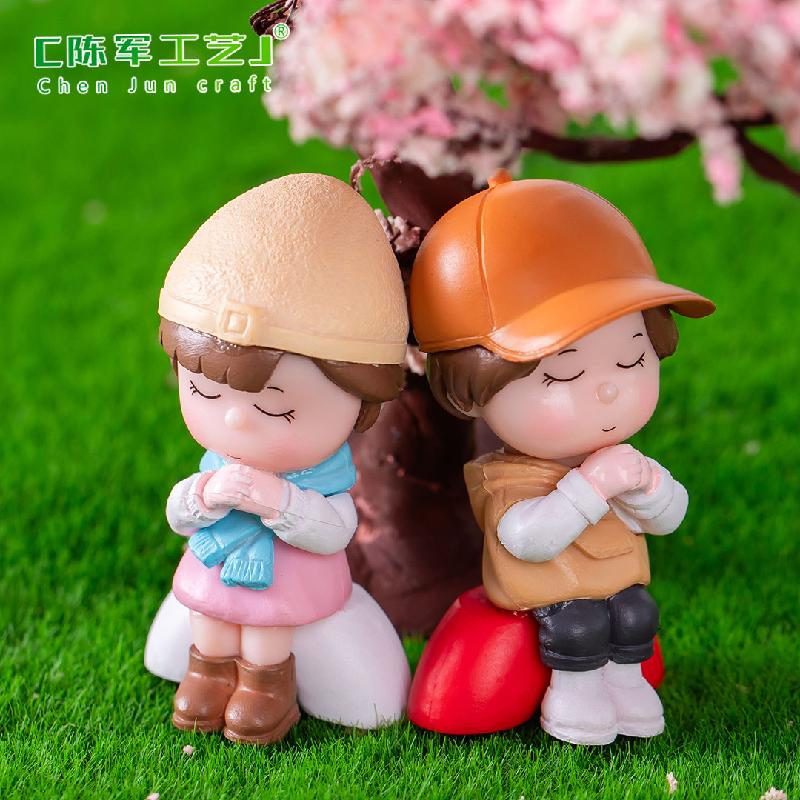 Phụ Kiện Tiểu Cảnh Tiểu cảnh đôi tình nhân ước nguyện mini trang trí xe DIY (ZC-1032)