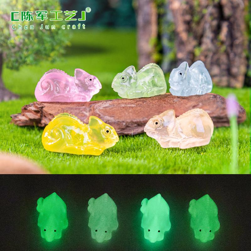 Phụ Kiện Tiểu Cảnh Tiểu cảnh thằn lằn phát sáng mini trang trí bàn DIY (ZC-1133)