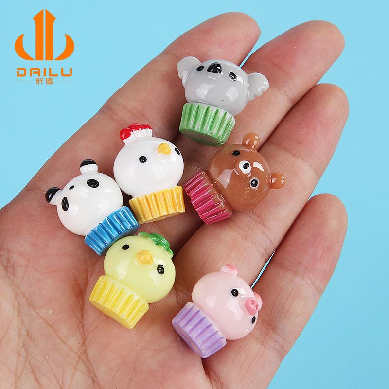 Charm LaBuBu 微景观立体动物 绵羊小熊小猪小鸡摆件微景观史莱姆diy饰品配件