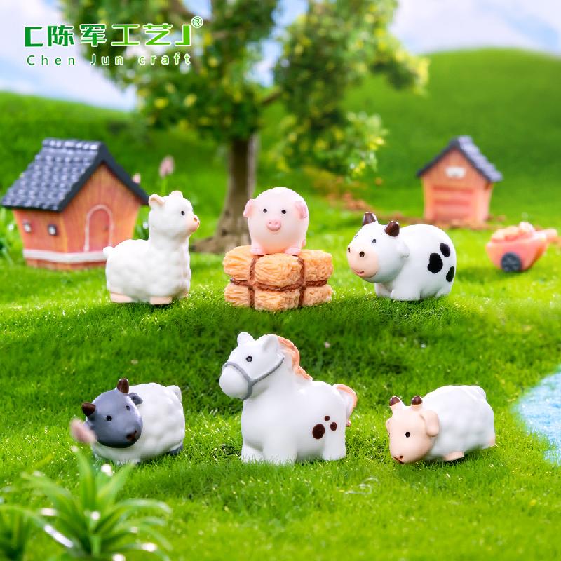 Phụ Kiện Tiểu Cảnh Tiểu cảnh nông trại, heo và cừu, trang trí cây cảnh mini (ZC-221)
