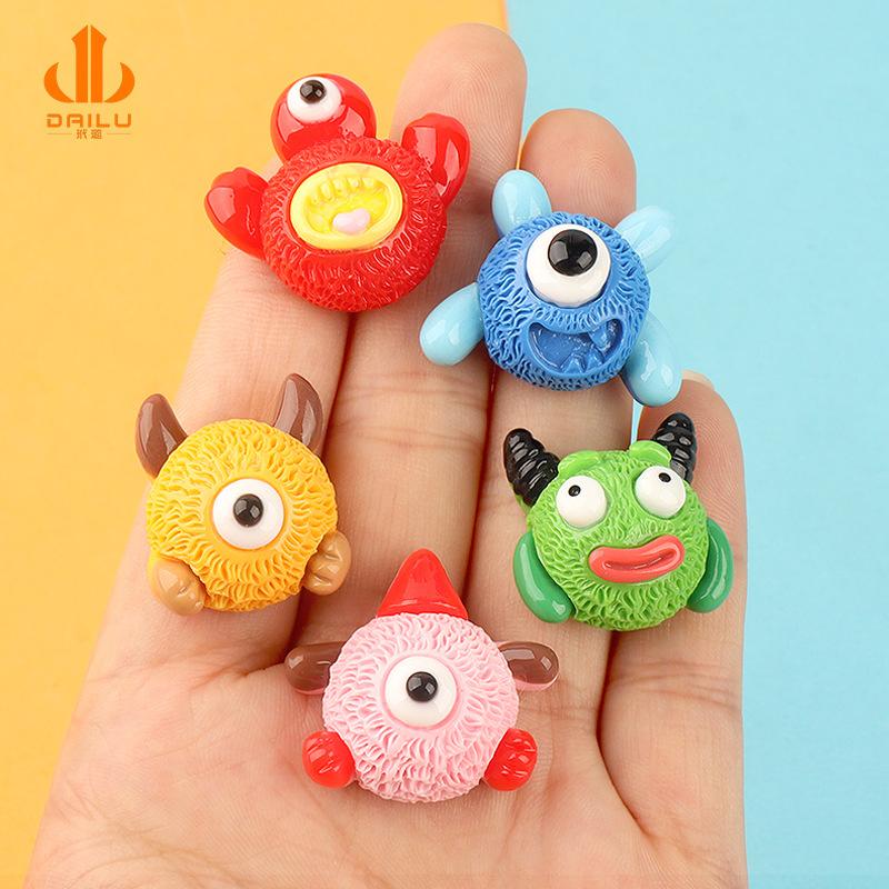 Charm LaBuBu 外星小怪兽童趣手工diy奶油胶手机壳头饰发夹饰品树脂配件批发