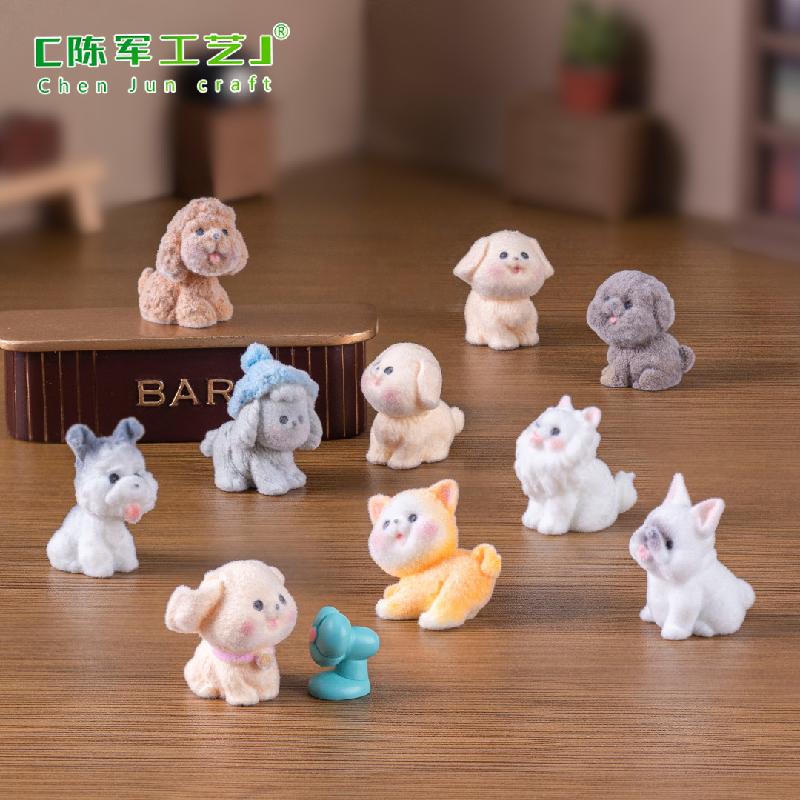 Phụ Kiện Tiểu Cảnh Tiểu cảnh chó bichon phát lông DIY, phụ kiện móc khóa, túi xách tiểu cảnh mini dễ thương (ZC-836)