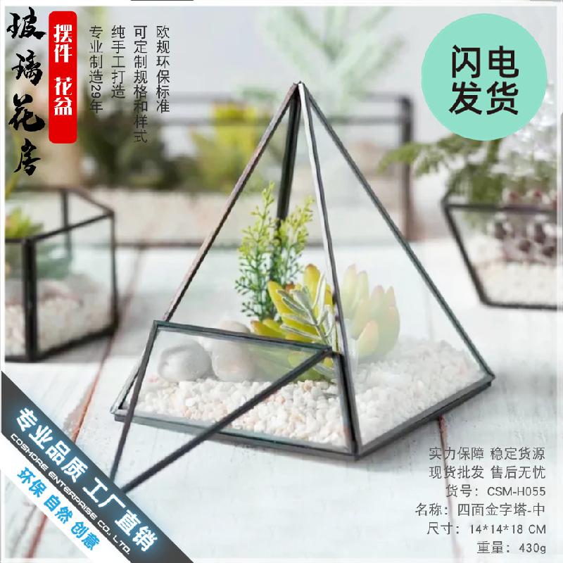 Chậu Đa Giác Nhà kính kim tự tháp rêu cảnh (DG-42)