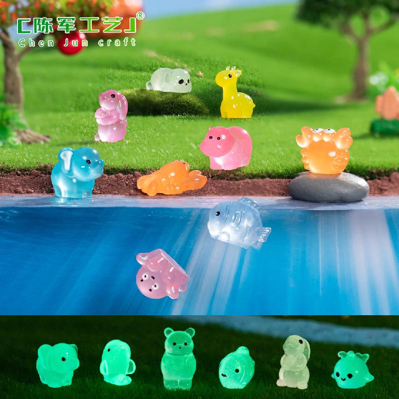 Phụ Kiện Tiểu Cảnh Tiểu cảnh động vật phát sáng, lọ sinh thái DIY, phụ kiện resin tiểu cảnh mini (ZC-450)