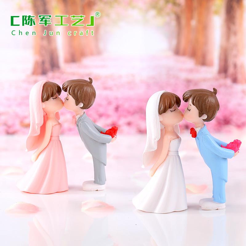 Phụ Kiện Tiểu Cảnh Tiểu cảnh cặp đôi kết hôn mini trang trí chậu cây DIY (ZC-1162)
