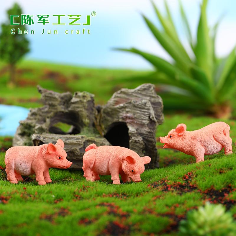Phụ Kiện Tiểu Cảnh Tiểu cảnh heo chân thực mini trang trí chậu cây DIY (ZC-1121)