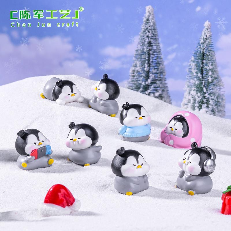 Phụ Kiện Tiểu Cảnh Tiểu cảnh chim cánh cụt, trang trí cảnh tuyết DIY dễ thương (ZC-428)