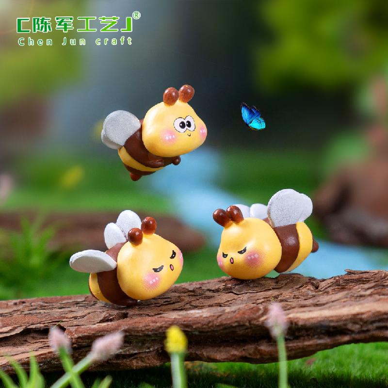 Phụ Kiện Tiểu Cảnh Tiểu cảnh ong dễ thương, côn trùng, búp bê DIY, phụ kiện bàn mini tiểu cảnh sáng tạo (ZC-125)