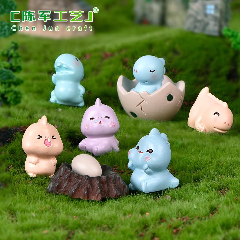 Phụ Kiện Tiểu Cảnh Tiểu cảnh khủng long mini và trứng resin trang trí DIY (ZC-658)