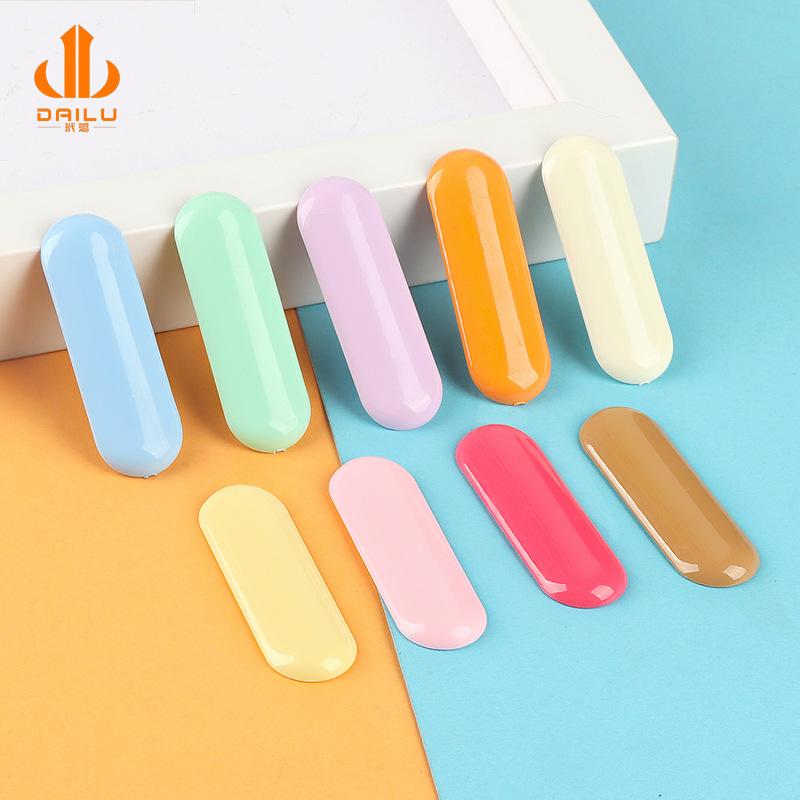 Charm LaBuBu 爆款亮漆椭圆长条片发夹贴片diy饰品糖果色拇指棒小飞棍材料配件