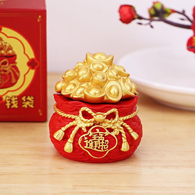 Phụ Kiện Tiểu Cảnh Túi tiền tài lộc sáng tạo trang trí xe, bàn làm việc, bánh kem (BS-46)